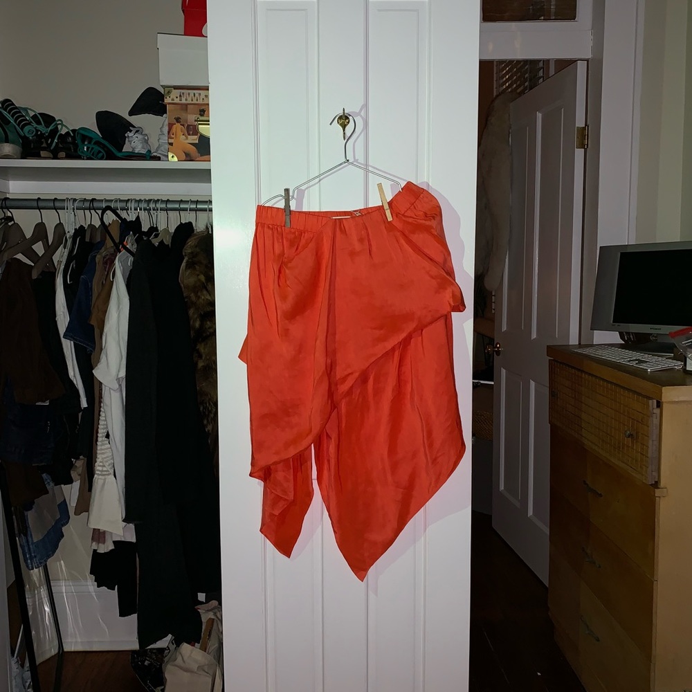 Acne Studios Ines Shantung Tangerine skirt